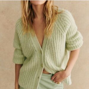 Sezane Basile Cardigan Pastel Green (XS)
